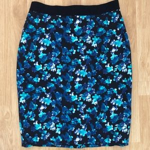 Floral pencil skirt